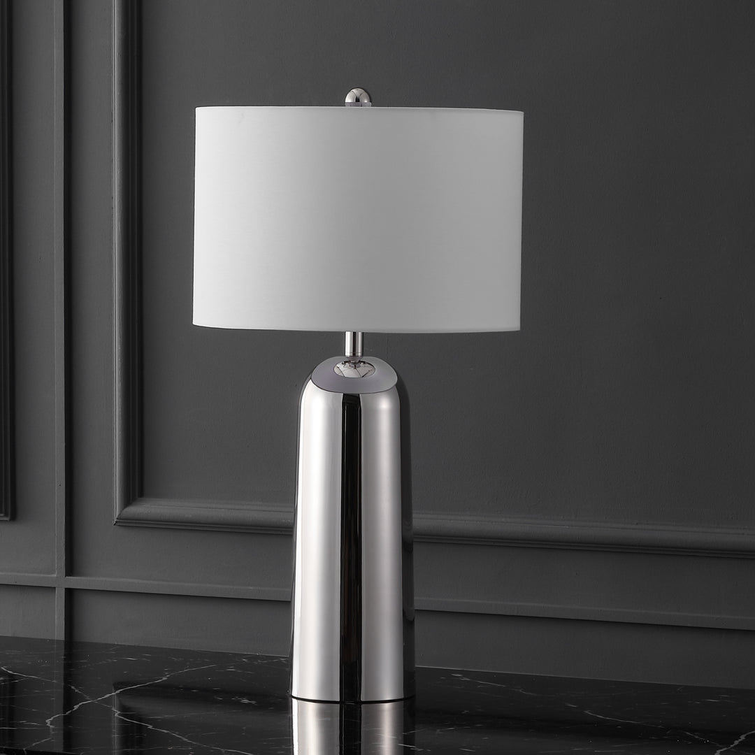 15"W x 15"D x 28.5"H / Silver/White