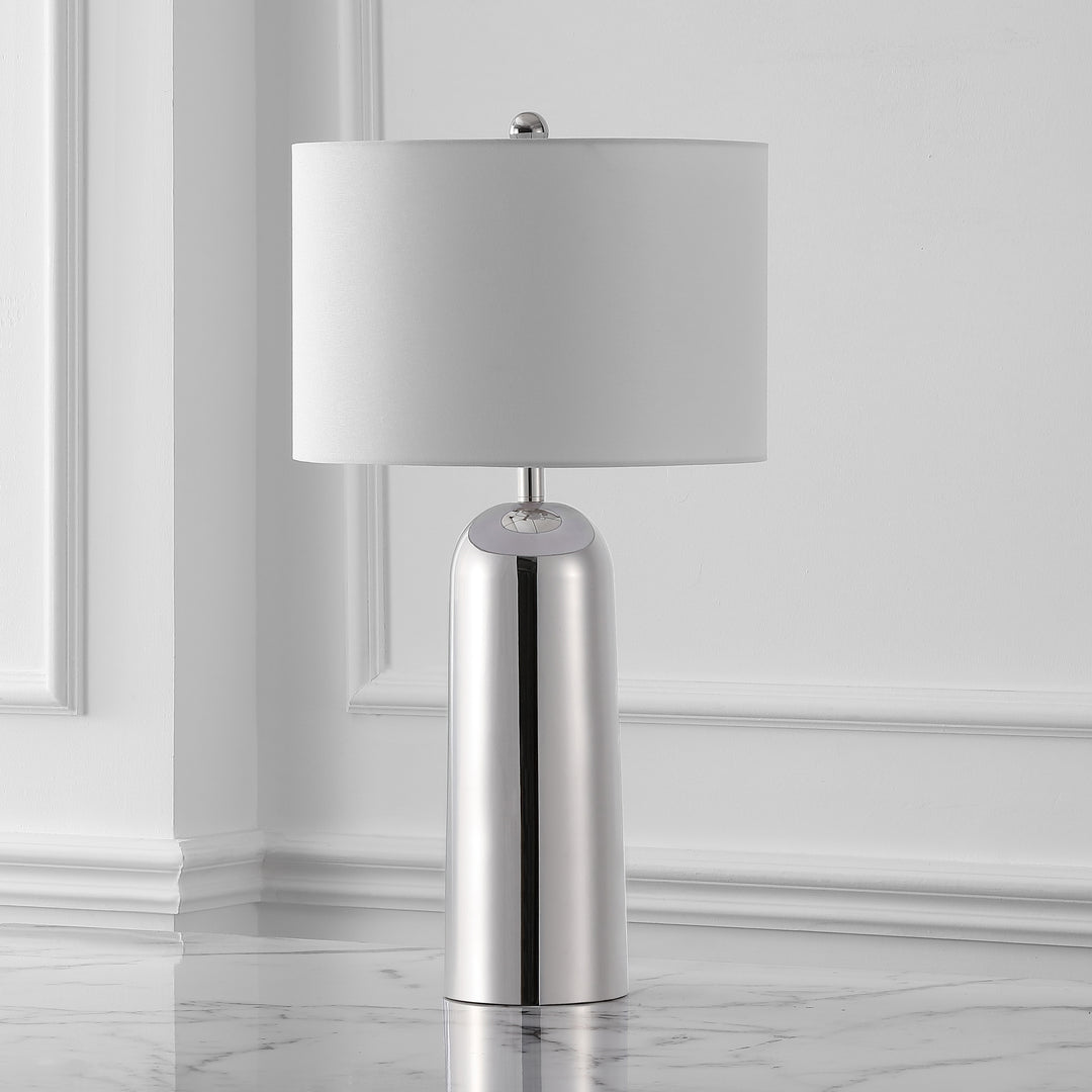 15"W x 15"D x 28.5"H / Silver/White