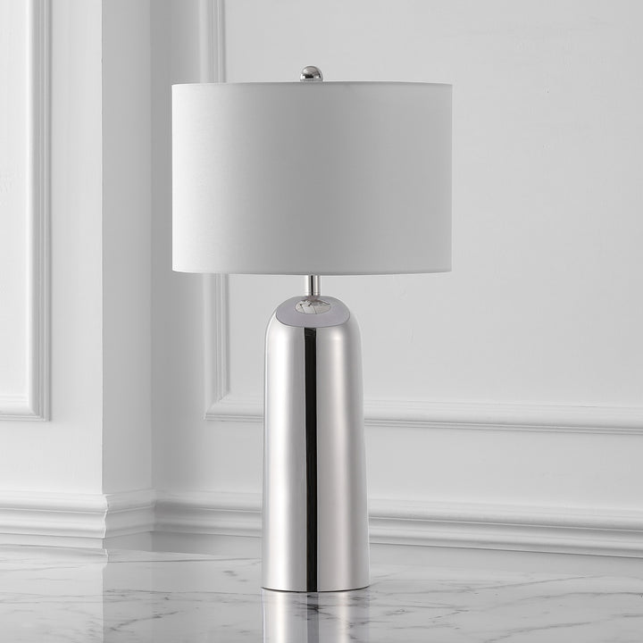 15"W x 15"D x 28.5"H / Silver/White