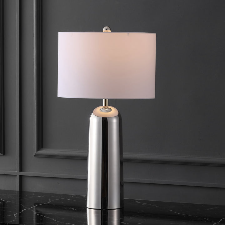 15"W x 15"D x 28.5"H / Silver/White