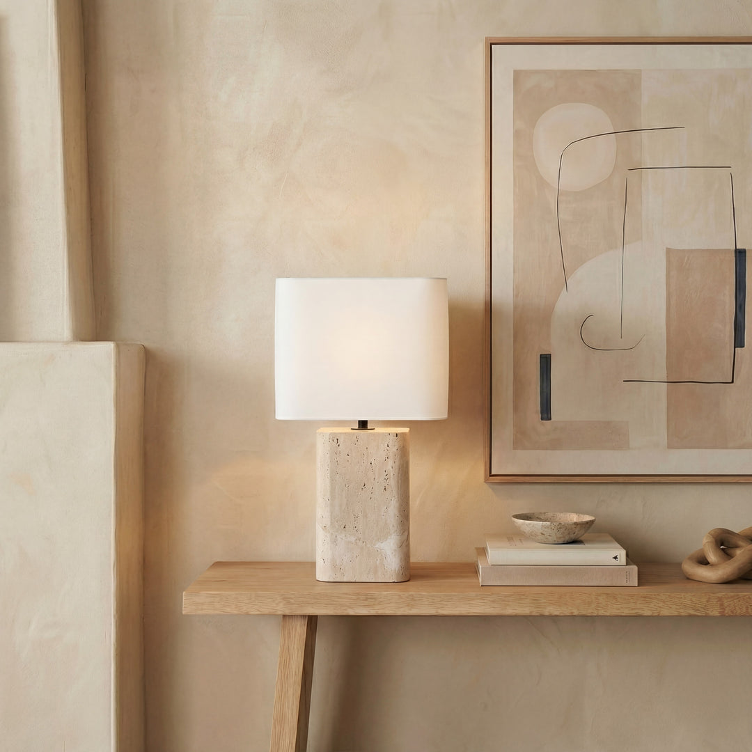 Travertine / White
