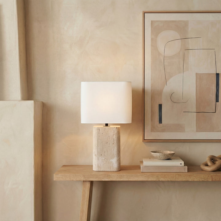 Travertine / White
