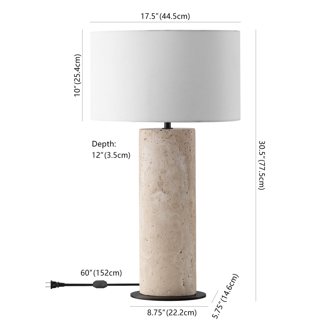 Travertine / White