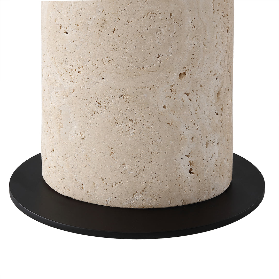 American Home Furniture Safavieh Couture Jillianna Round Travertine Table Lamp