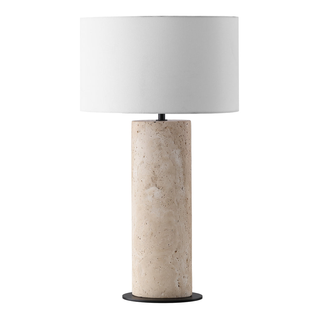 American Home Furniture Safavieh Couture Jillianna Round Travertine Table Lamp