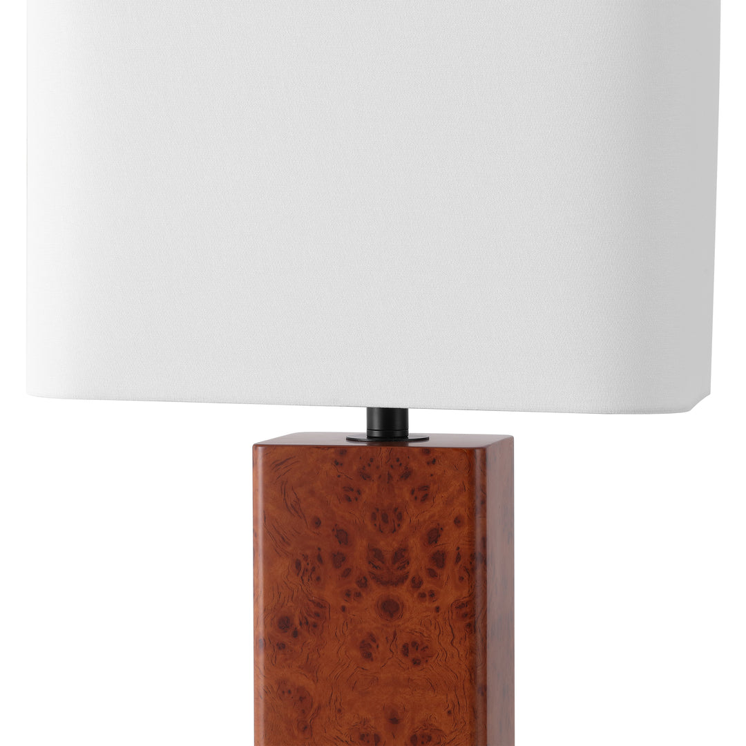 American Home Furniture Safavieh Couture Elsee Burl Wood Table Lamp