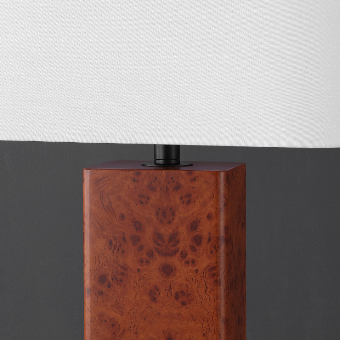 American Home Furniture Safavieh Couture Elsee Burl Wood Table Lamp