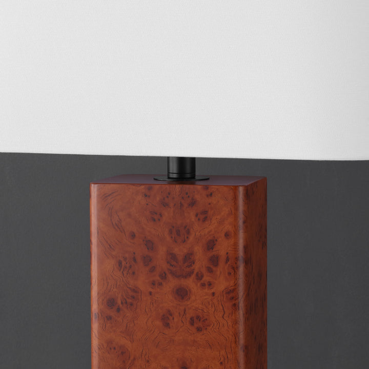 American Home Furniture Safavieh Couture Elsee Burl Wood Table Lamp