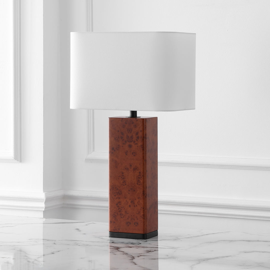 American Home Furniture Safavieh Couture Elsee Burl Wood Table Lamp