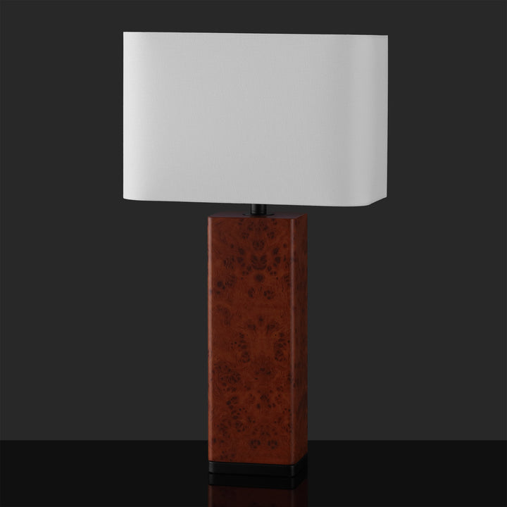American Home Furniture Safavieh Couture Elsee Burl Wood Table Lamp