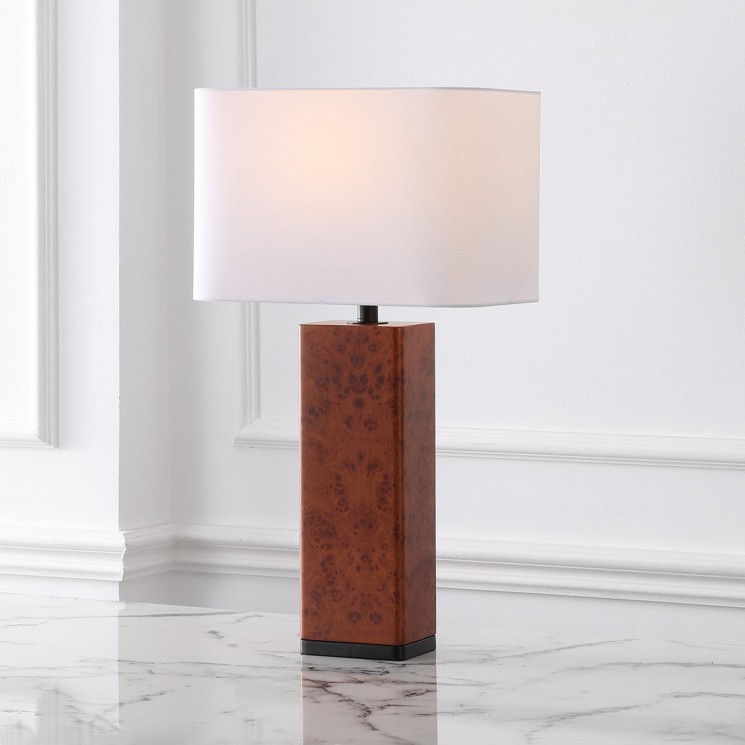 American Home Furniture Safavieh Couture Elsee Burl Wood Table Lamp