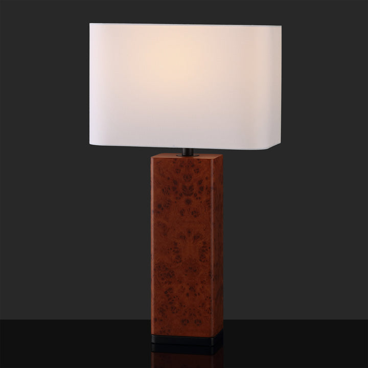 American Home Furniture Safavieh Couture Elsee Burl Wood Table Lamp