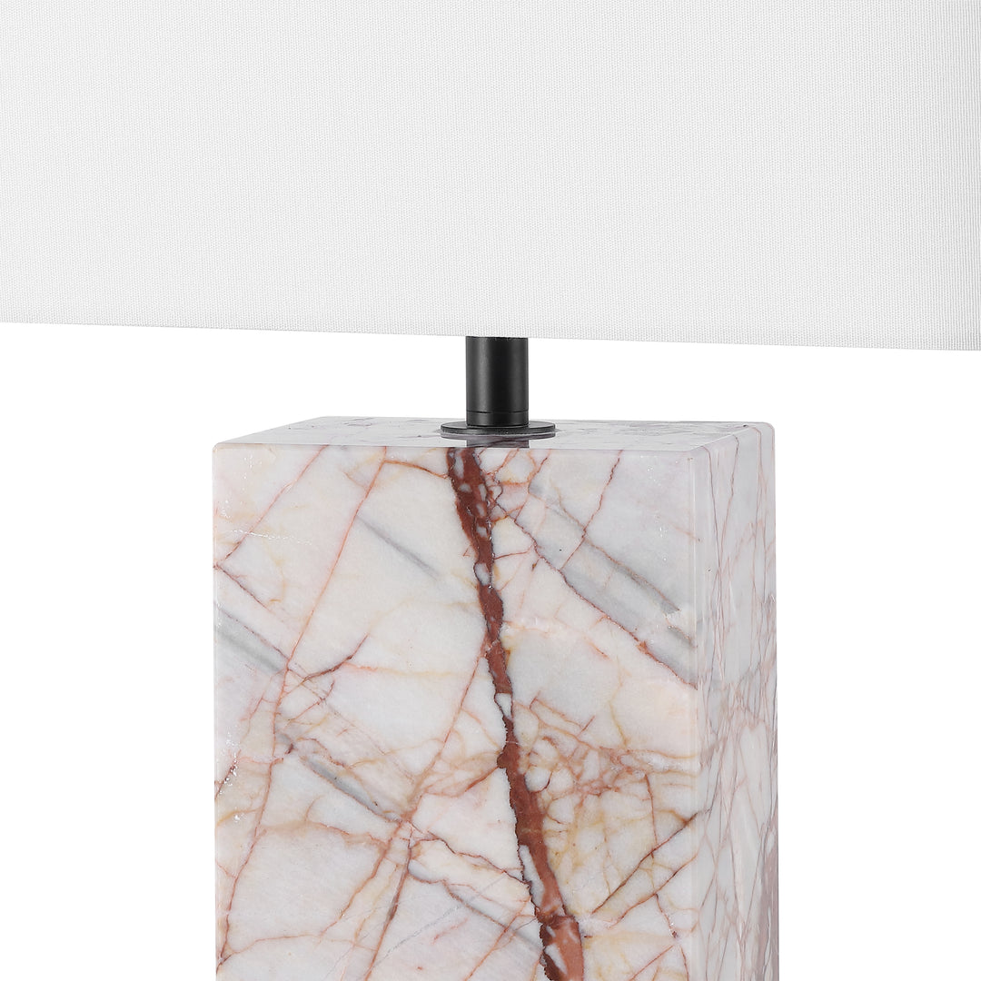 American Home Furniture Safavieh Couture Chrisette Marble Square Base Table Lamp