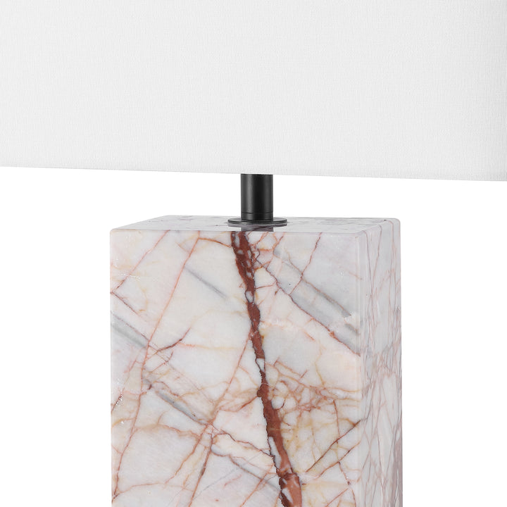 American Home Furniture Safavieh Couture Chrisette Marble Square Base Table Lamp