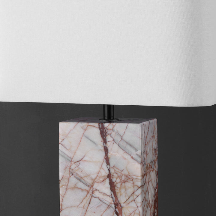 American Home Furniture Safavieh Couture Chrisette Marble Square Base Table Lamp