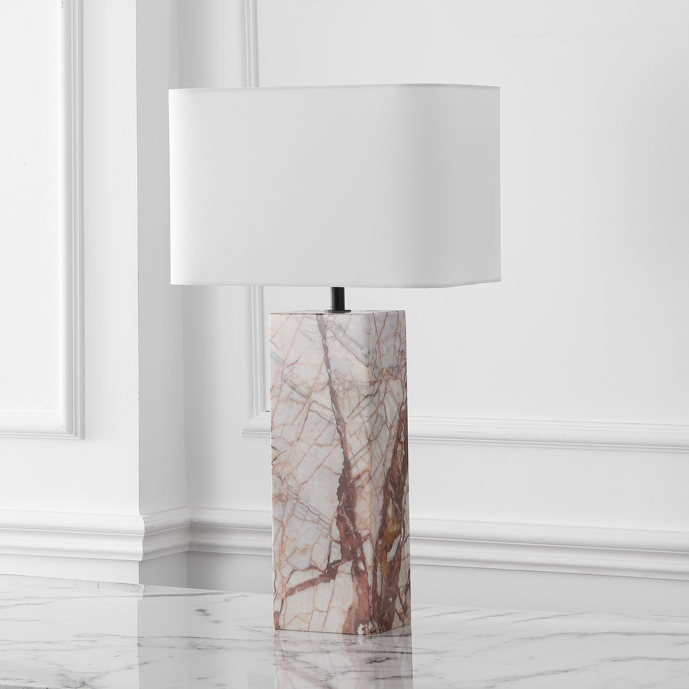 American Home Furniture Safavieh Couture Chrisette Marble Square Base Table Lamp