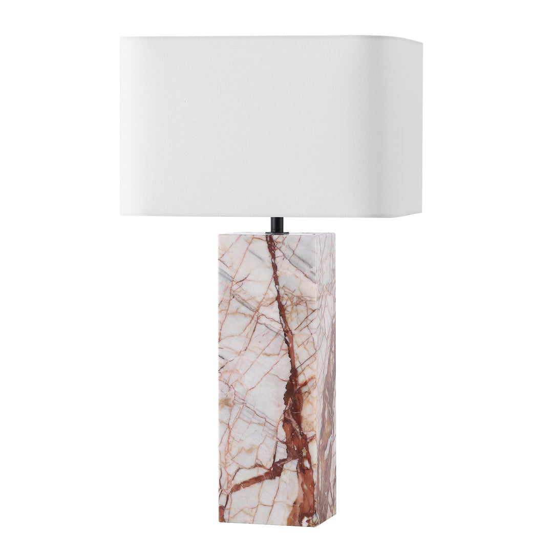 American Home Furniture Safavieh Couture Chrisette Marble Square Base Table Lamp