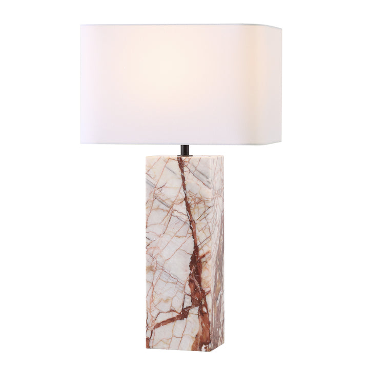 American Home Furniture Safavieh Couture Chrisette Marble Square Base Table Lamp