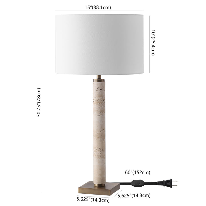 Travertine / White