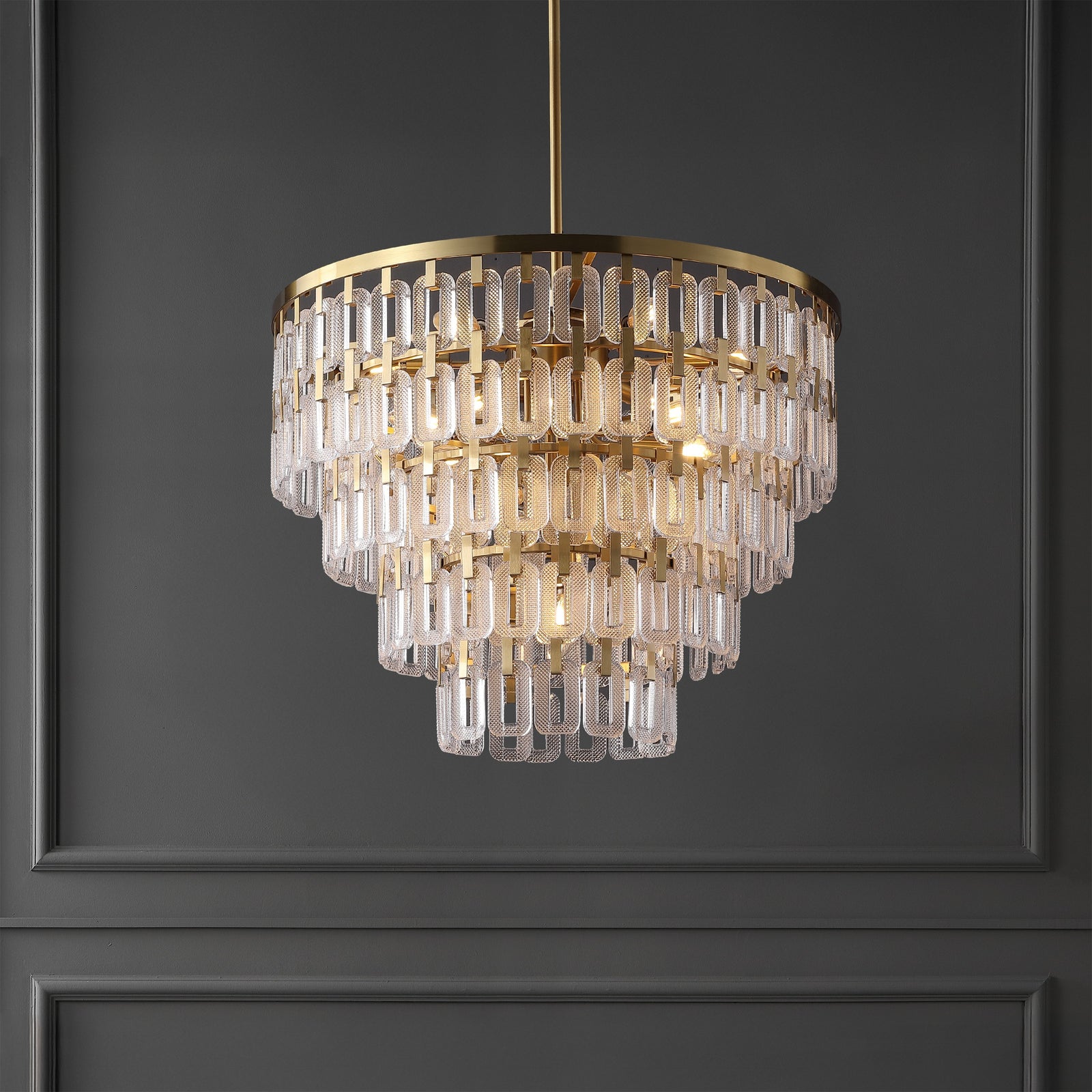 Safavieh Couture Queenie Tiered Glass Chandelie