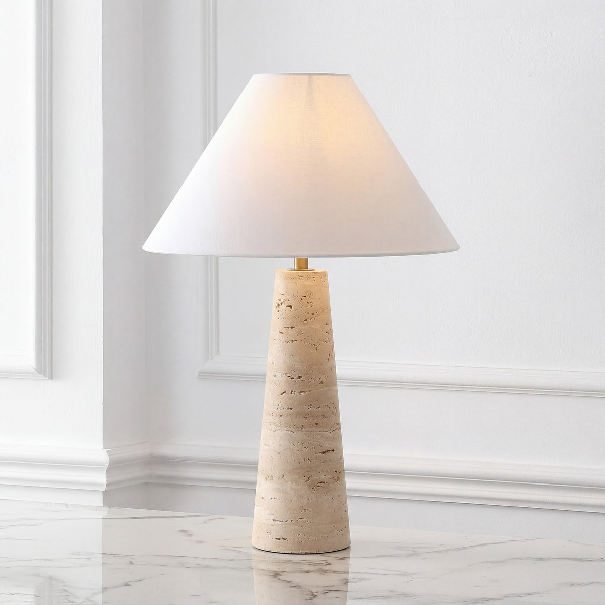 Travertine / White