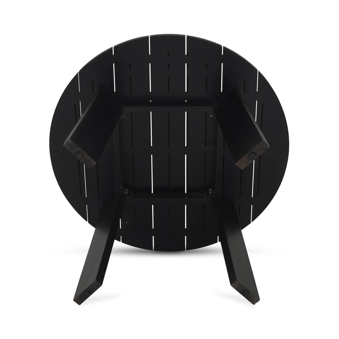 Moe's Home Collection - Delta Round Outdoor Dining Table Black - CV-1024-02 | American Home Furniture