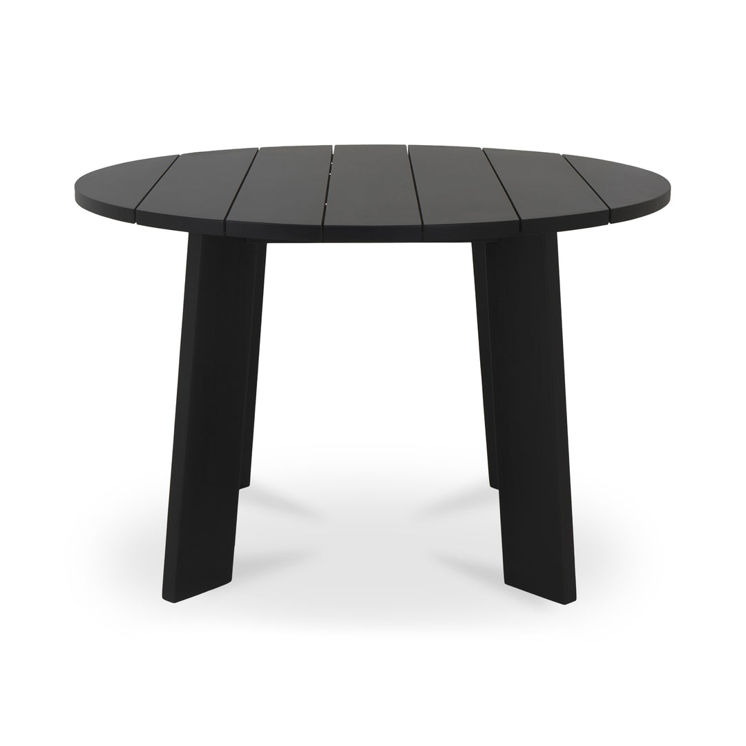 Moe's Home Collection - Delta Round Outdoor Dining Table Black - CV-1024-02 | American Home Furniture