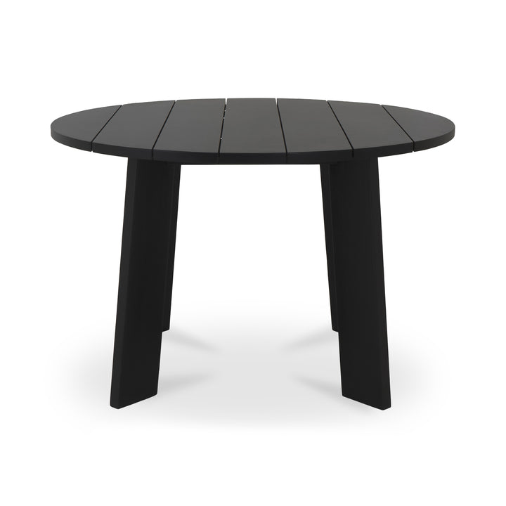 Moe's Home Collection - Delta Round Outdoor Dining Table Black - CV-1024-02 | American Home Furniture