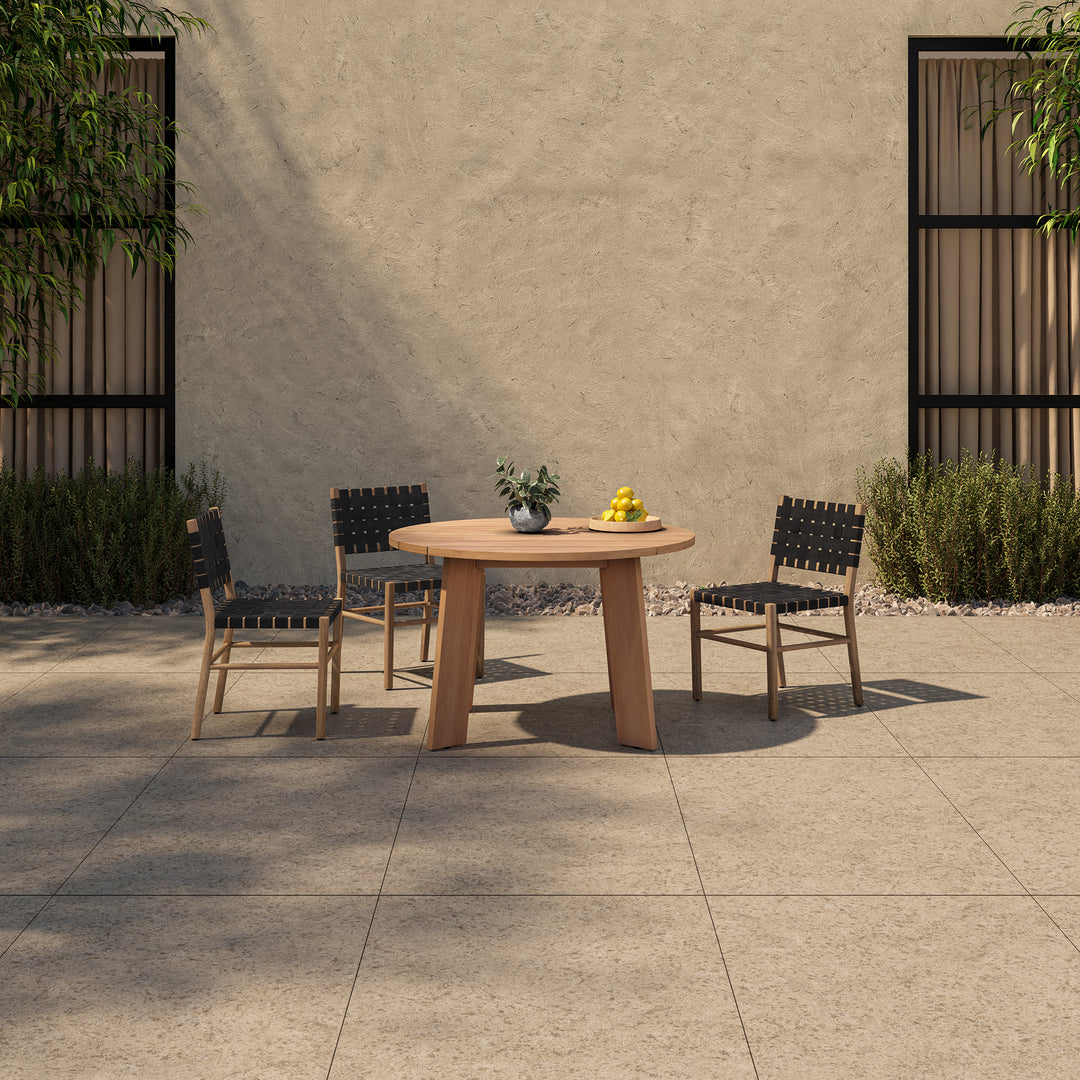 Moe's Home Collection - Delta Round Outdoor Dining Table Natural - CV-1024-24 | American Home Furniture