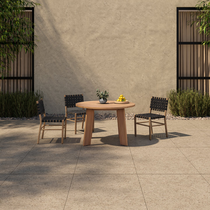 Moe's Home Collection - Delta Round Outdoor Dining Table Natural - CV-1024-24 | American Home Furniture