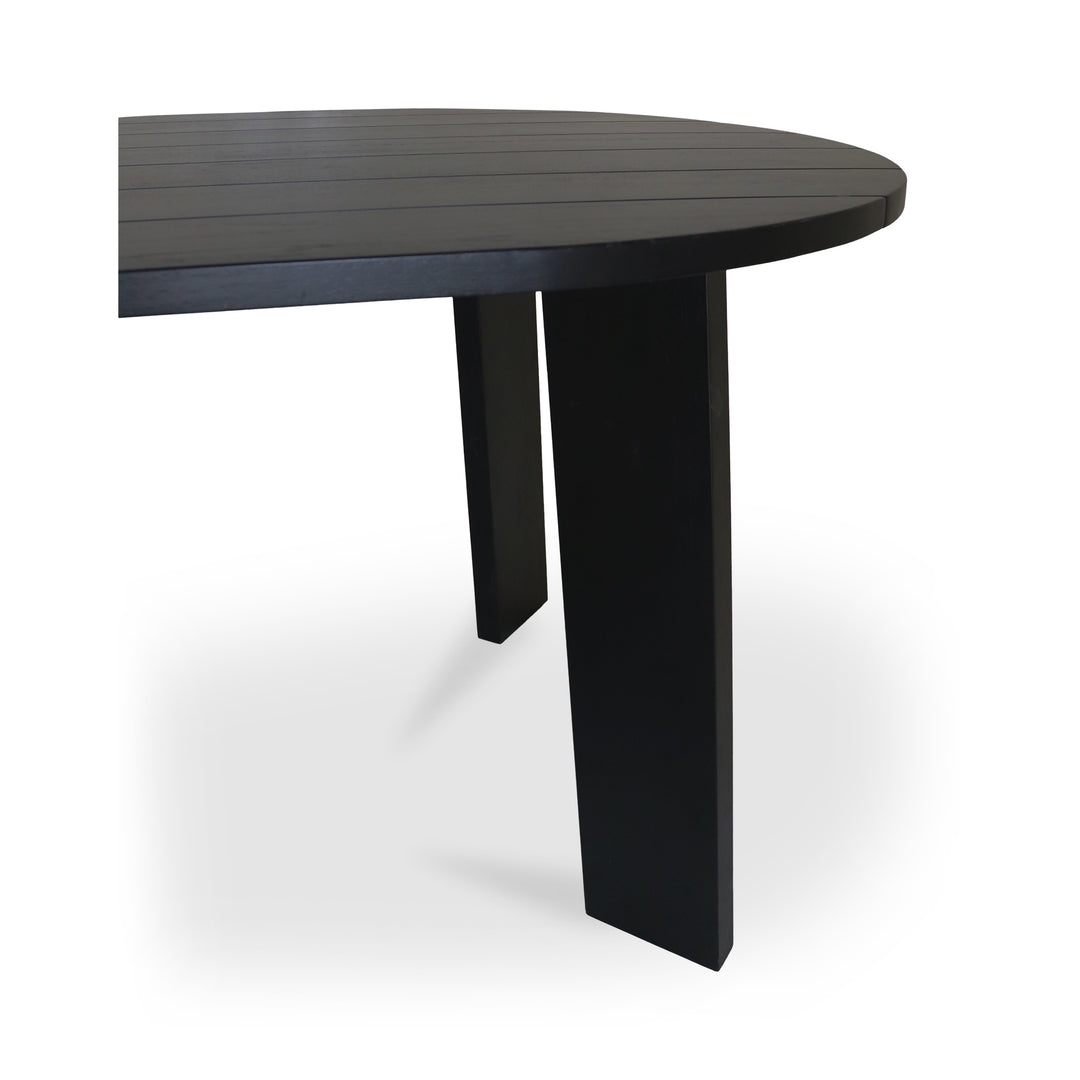 Moe's Home Collection - Delta Oval Outdoor Dining Table Black - CV-1025-02 | American Home Furniture