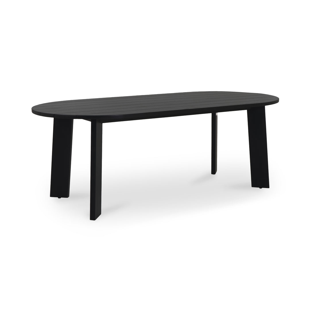 Moe's Home Collection - Delta Oval Outdoor Dining Table Black - CV-1025-02 | American Home Furniture