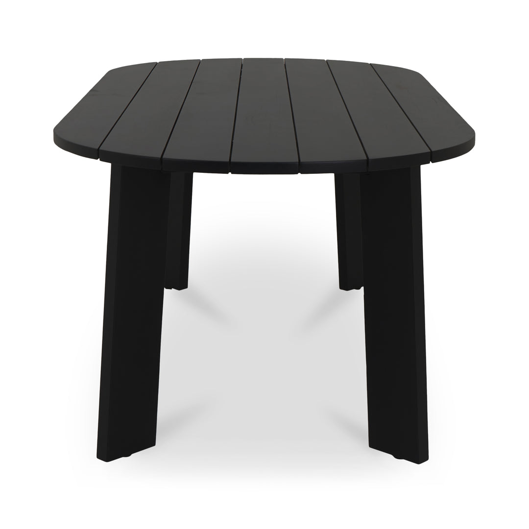 Moe's Home Collection - Delta Oval Outdoor Dining Table Black - CV-1025-02 | American Home Furniture