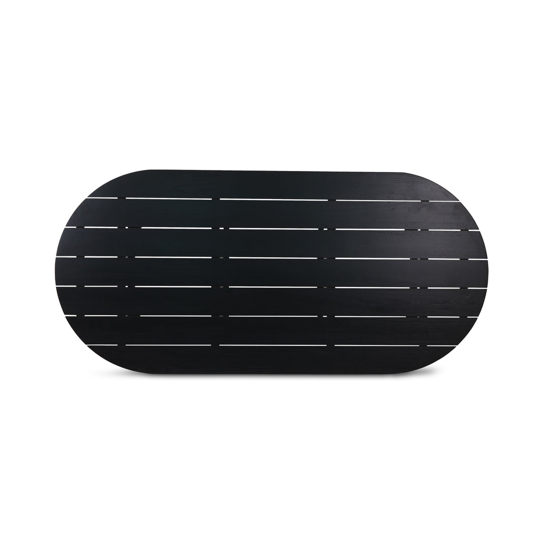 Moe's Home Collection - Delta Oval Outdoor Dining Table Black - CV-1025-02 | American Home Furniture