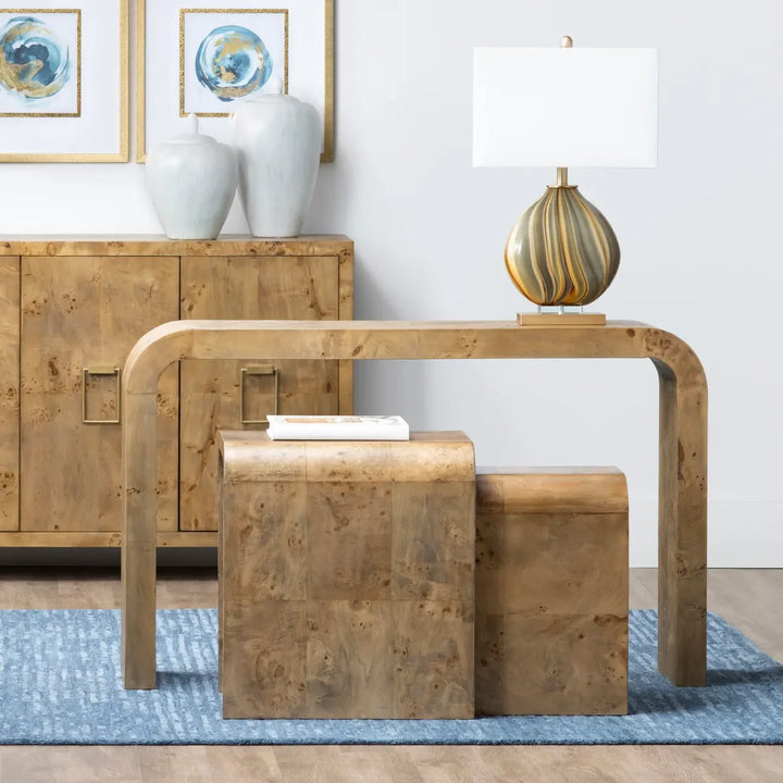 2 Piece Richmond Mappa Burl Nested Tables