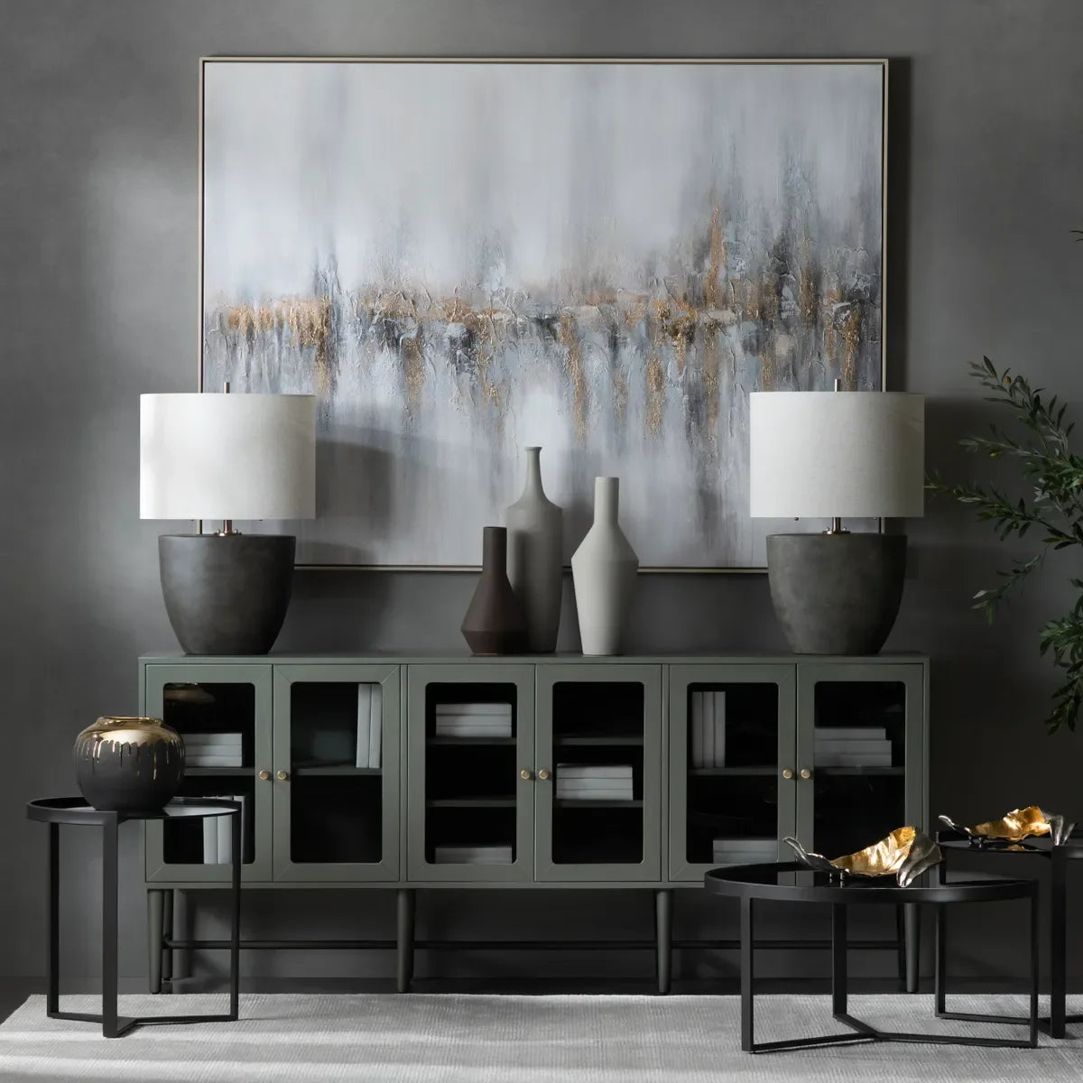 Crestview Collection Linsey Green Sideboard SIDEBOARDS + CREDENZAS