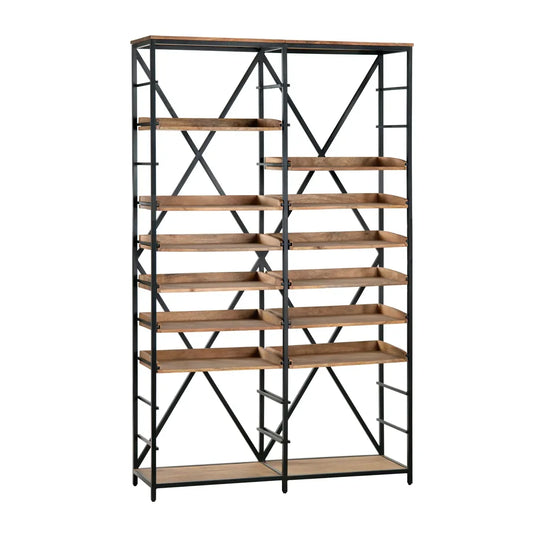 Crestview Collection Thomas Road Double Etagere BOOKCASES + SHELVES