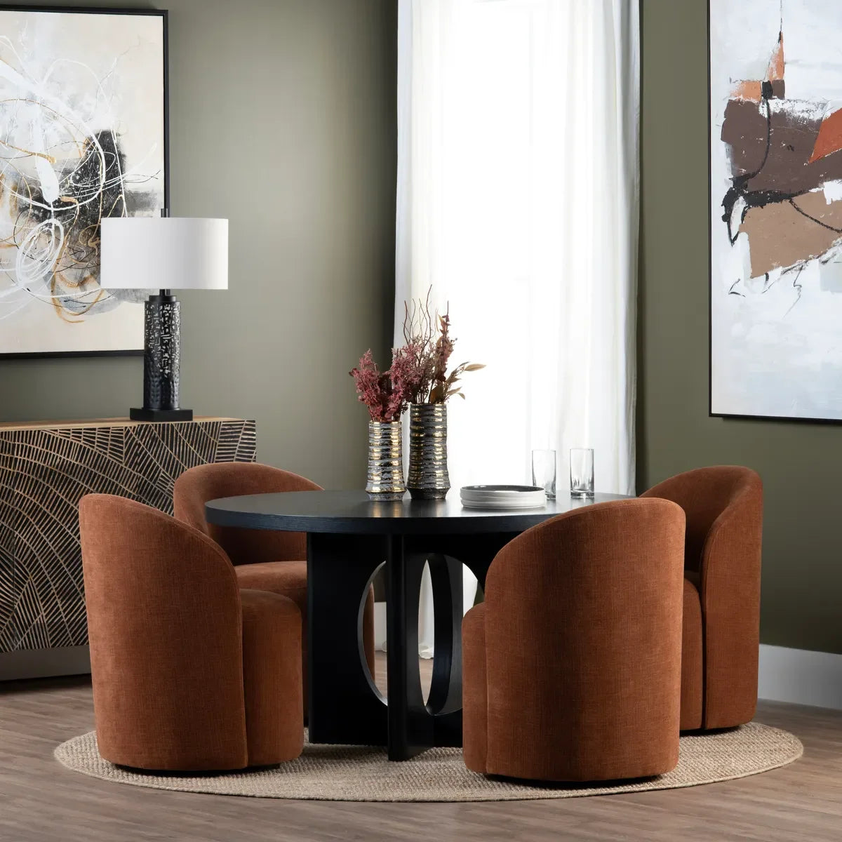 Crestview Collection Wyndham Round Dining Table DINING TABLES