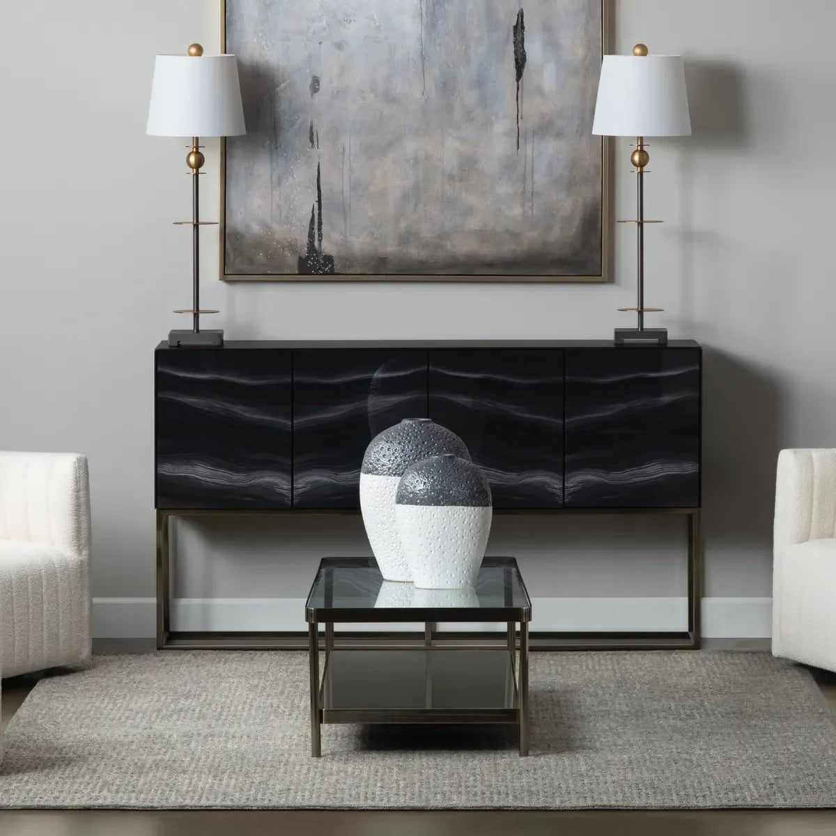 Crestview Collection 4 Door Cabinet SIDEBOARDS + CABINETS