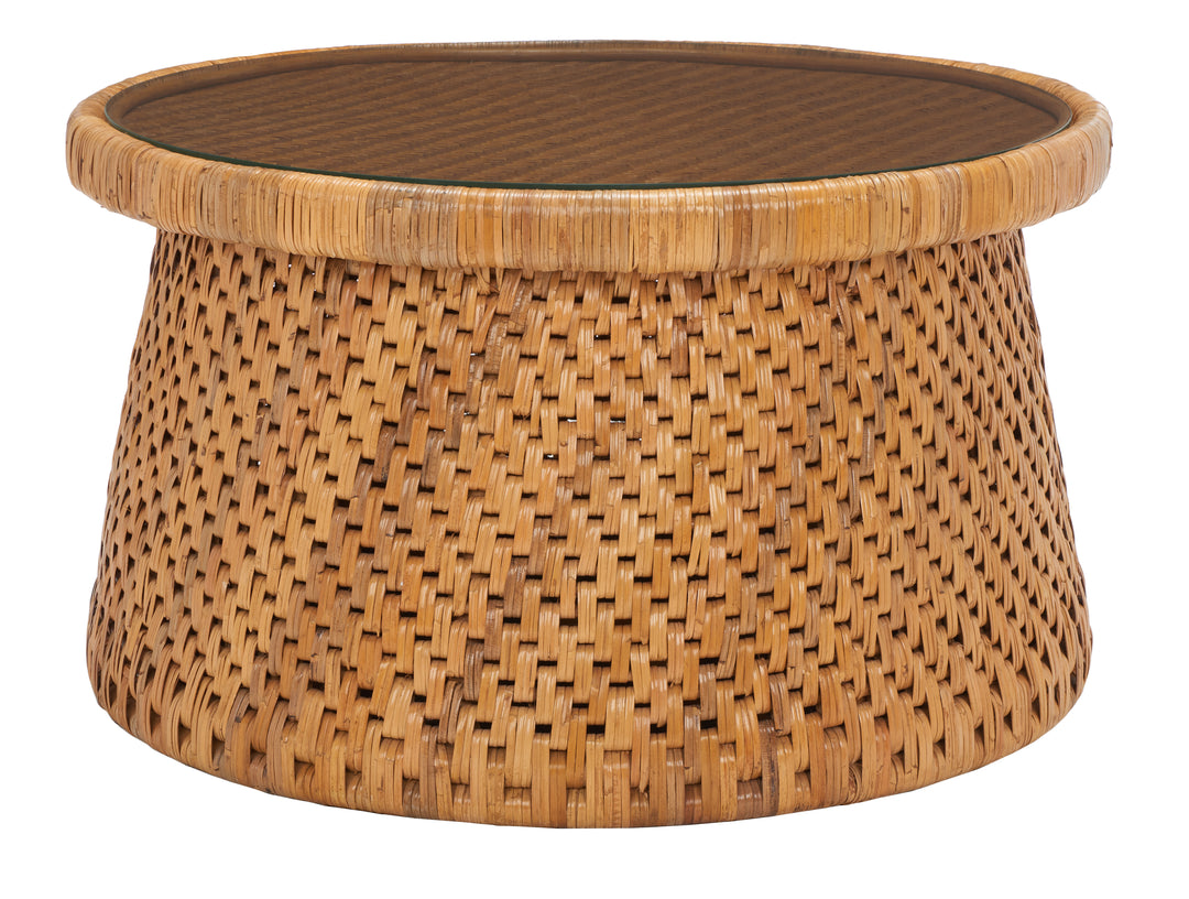 American Home Furniture Safavieh Couture Lianne Rattan Round Coffee Table