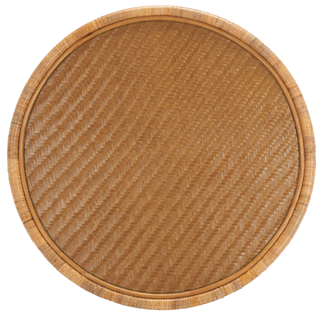 American Home Furniture Safavieh Couture Lianne Rattan Round Coffee Table