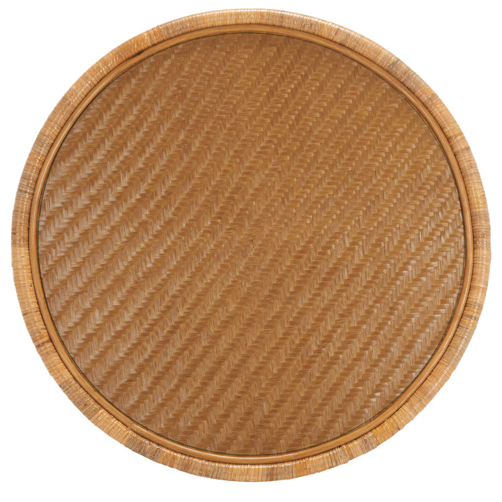 American Home Furniture Safavieh Couture Lianne Rattan Round Coffee Table