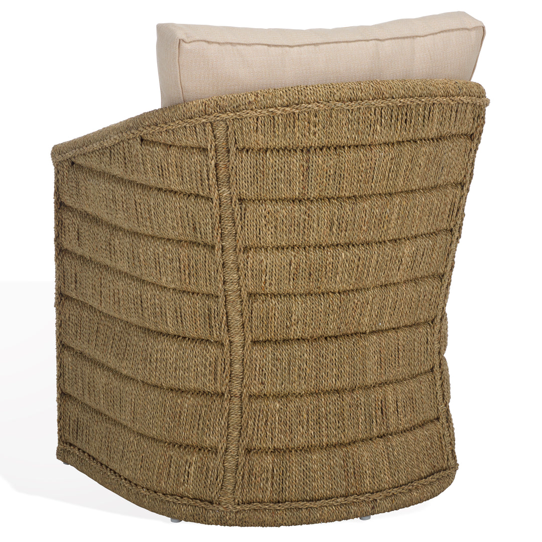 American Home Furniture Safavieh Couture Aikan Woven Sea Grass Accent Chair