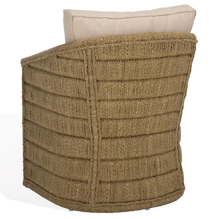 American Home Furniture Safavieh Couture Aikan Woven Sea Grass Accent Chair