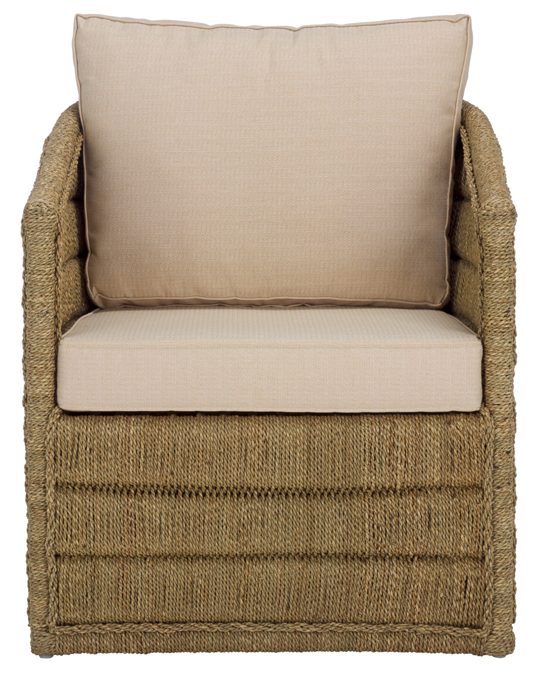 American Home Furniture Safavieh Couture Aikan Woven Sea Grass Accent Chair