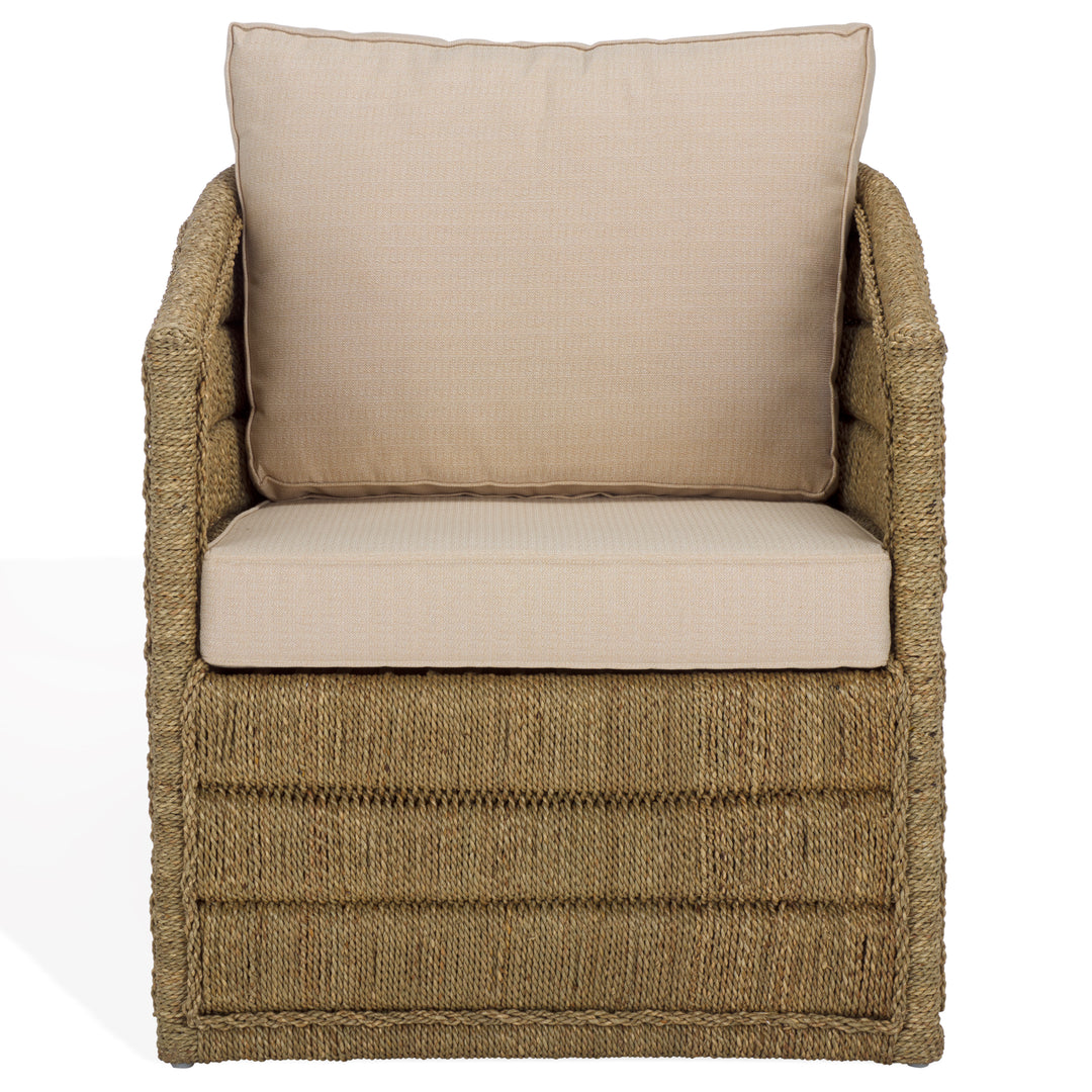 American Home Furniture Safavieh Couture Aikan Woven Sea Grass Accent Chair