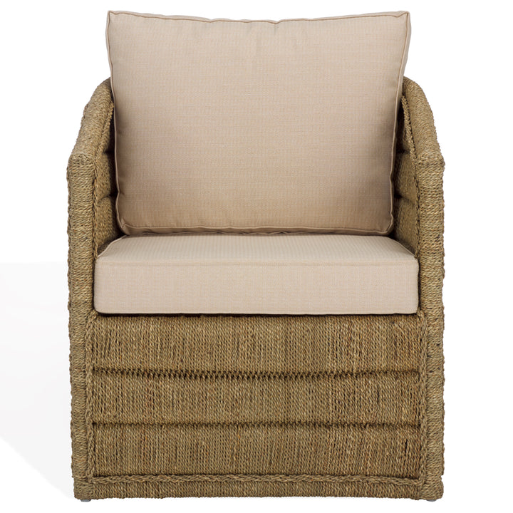 American Home Furniture Safavieh Couture Aikan Woven Sea Grass Accent Chair