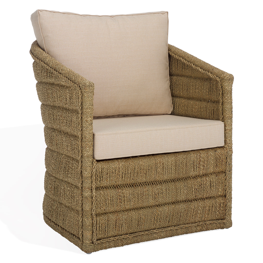 American Home Furniture Safavieh Couture Aikan Woven Sea Grass Accent Chair