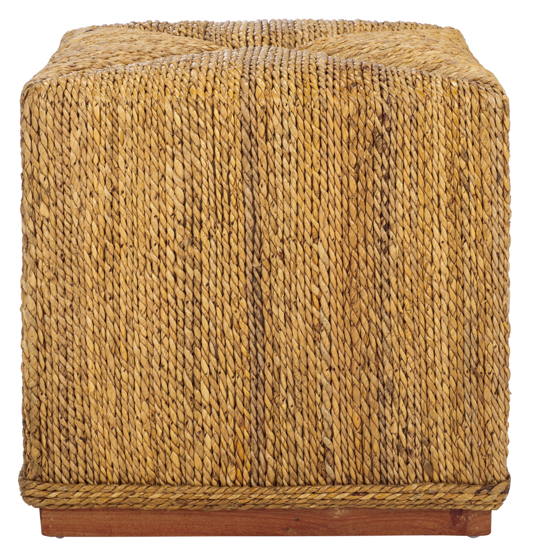 American Home Furniture Safavieh Couture Donnabella Woven Abaca Ottoman