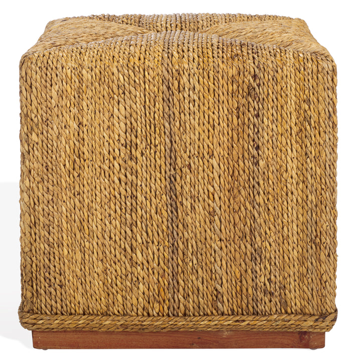 American Home Furniture Safavieh Couture Donnabella Woven Abaca Ottoman